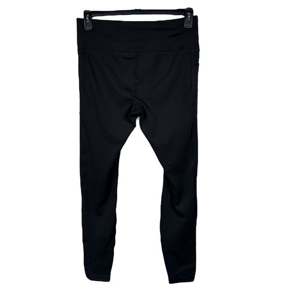 Avia Large (12-14) Core Leggings Stretch Side Pockets Hi-Rise Drawstring Black - Picture 3 of 8